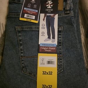 Izod Men's Straight Fit Denim Jeans - Classic Blue